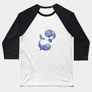 Two blue baby whales Baseball T-Shirt